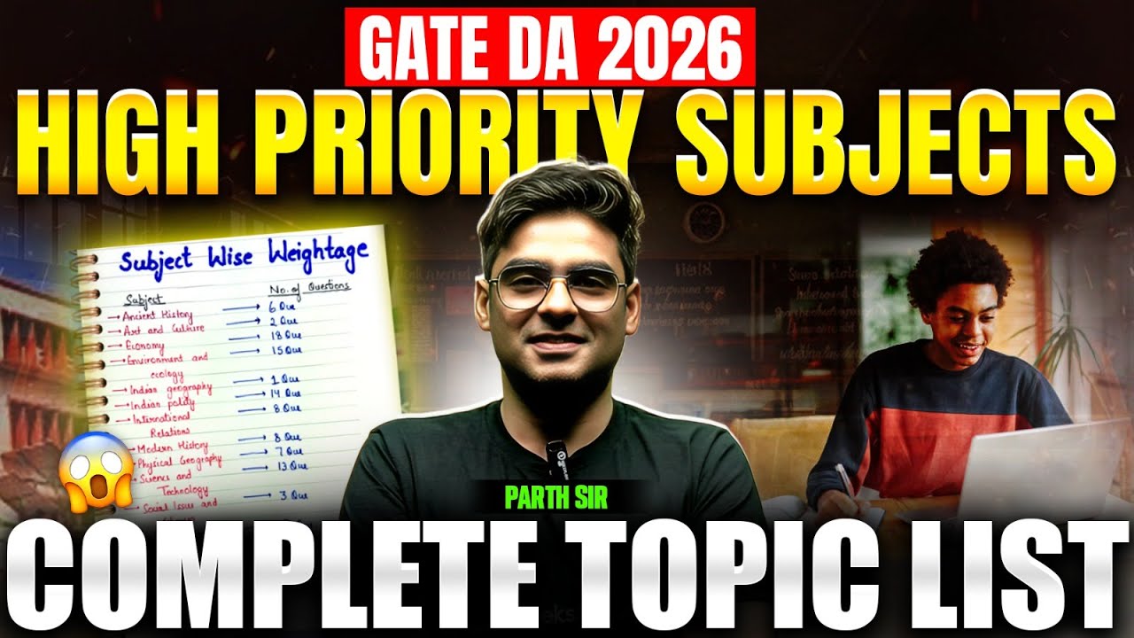 Приоритетные предметы GATE DA 2026 | Полный список тем | Стратегия в области науки о данных и иск...
