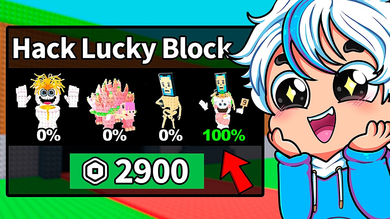 TROLLEI MEU AMIGO COM SORTE INFINITA NA CORRIDA LUCKY BLOCK! (ROUBE UM BRAINROT)