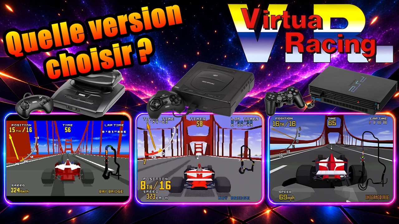 VIRTUA RACING : Mega Drive 32X 🆚 Saturn 🆚 PlayStation 2