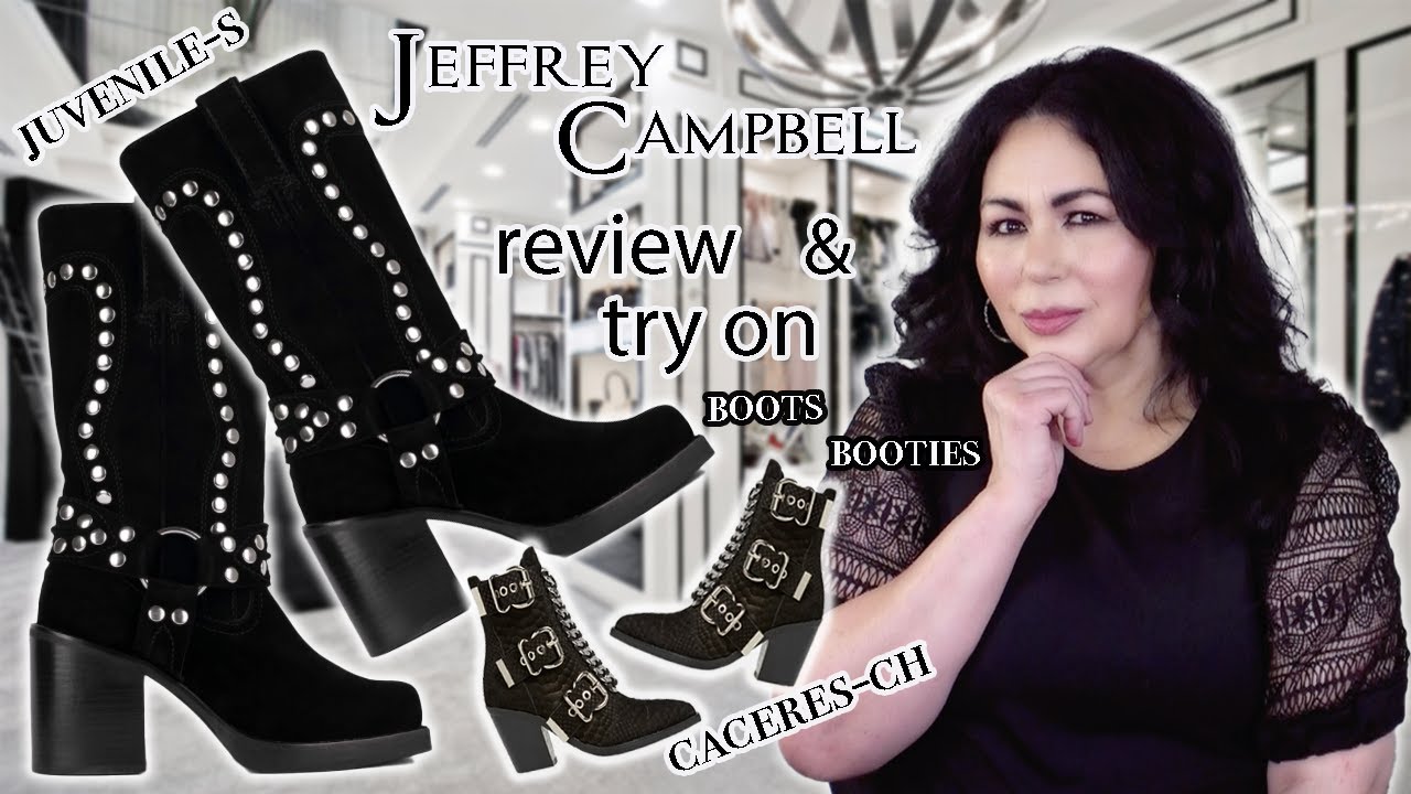 Jeffrey Campbell Review & Try On | Juvenile-S Western Boot & Caceres-CH Black Victorian Bootie