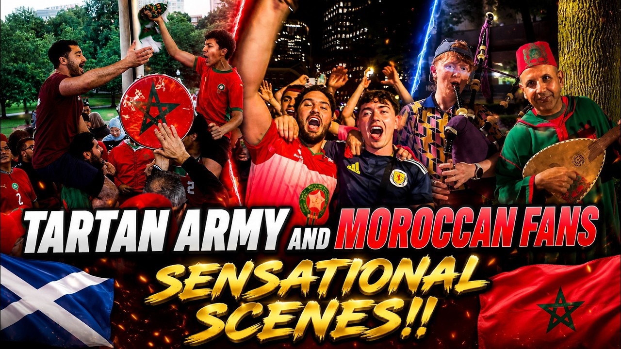 Tartan Army и марокканские болельщики превратили Бостон в одну огромную вечеринку!!