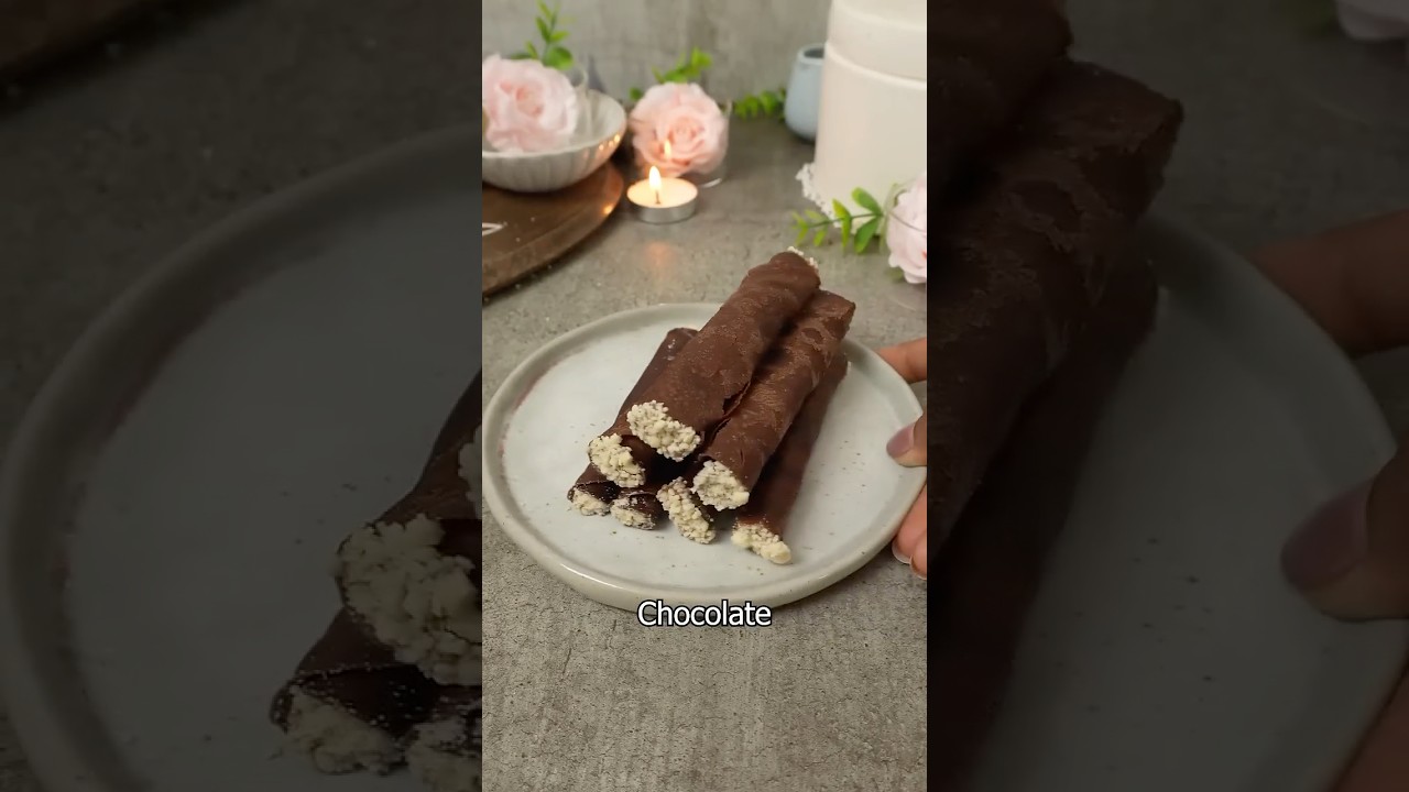 Chocolate Wafer Rolls without Oven 🌿 No Oven Wafers 🌿 Chocolate Wafers on Tawa🌿 Recipe is pinned.