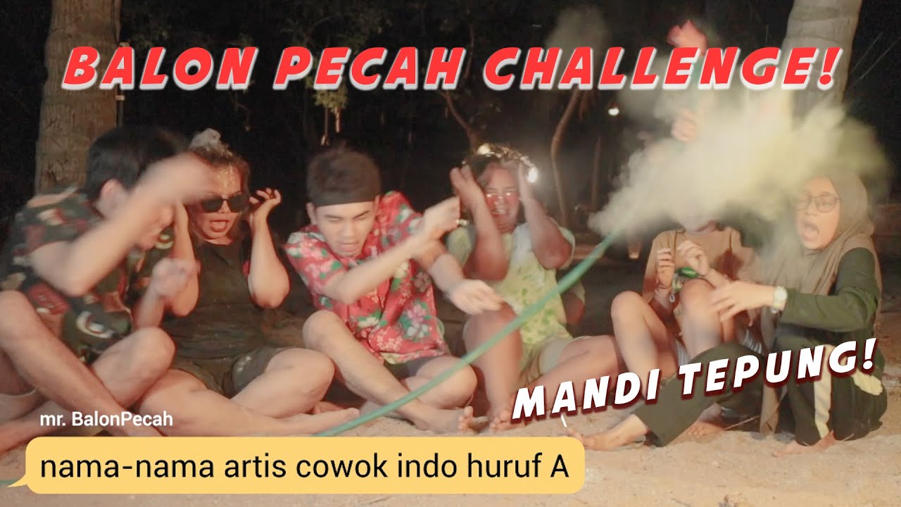BALON PECAH CHALLENGE! MANDI TEPUNG! w/ Daehoon, Nadafid, Feriskadit, WindyFAJ, Salirum