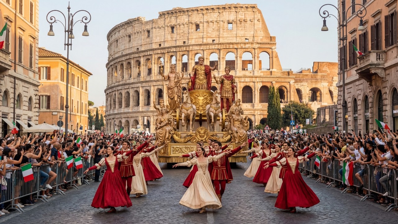 Italy 2026 Grand Float Parade  Spectacular Festival Celebration in 4K