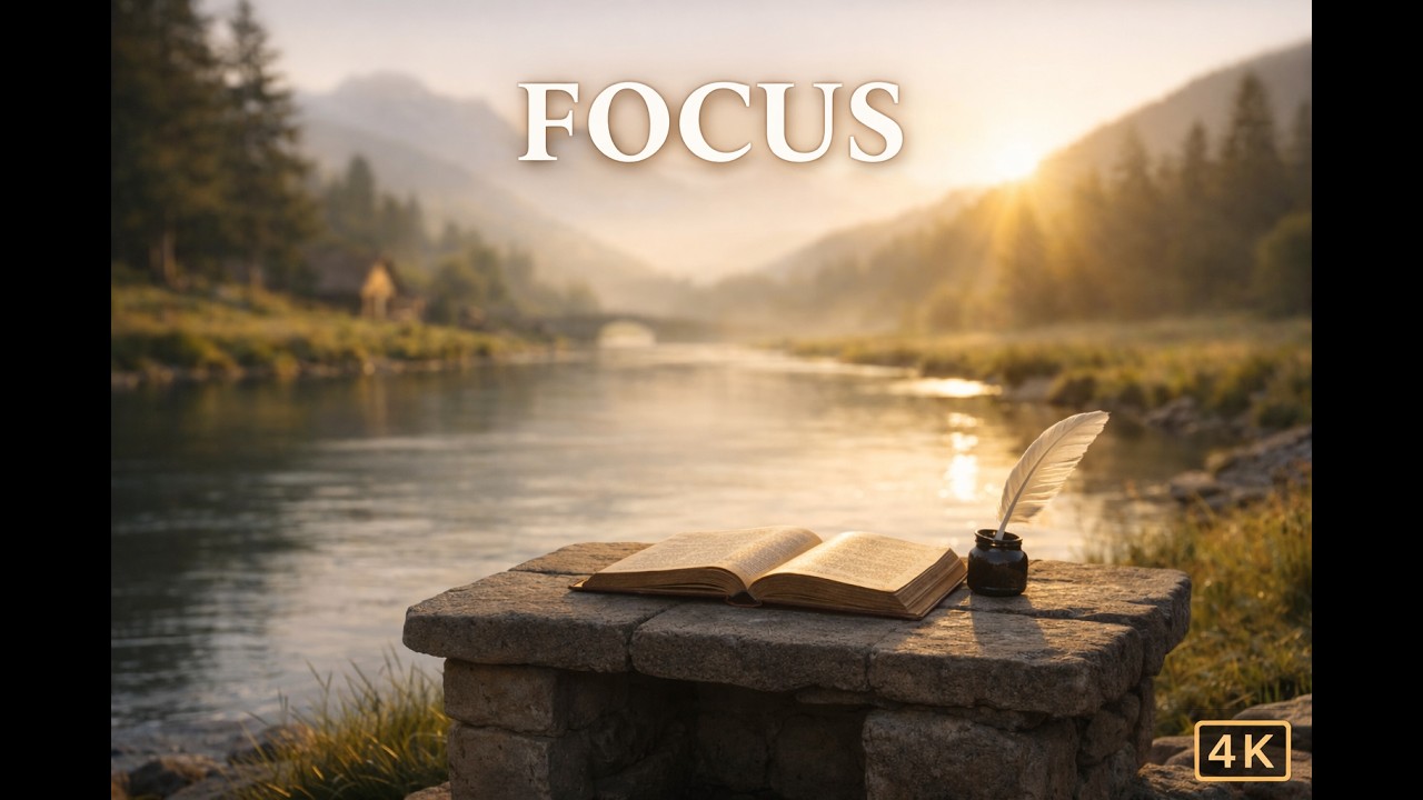 Deep Focus Music | Peaceful Riverside Study Morning