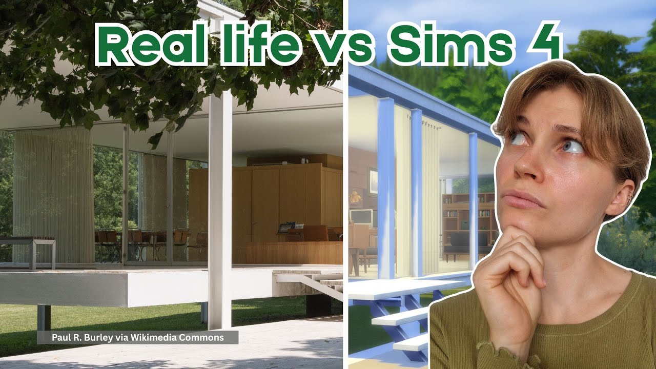 Can I recreate this architectural icon in The Sims 4? | Farnsworth House Speedbuild
