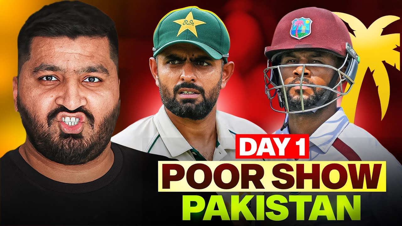 PATHETIC Body Language Pakistan 😡 | West Indies vs Pakistan 1st Test Day 1 Full Highlights & Review