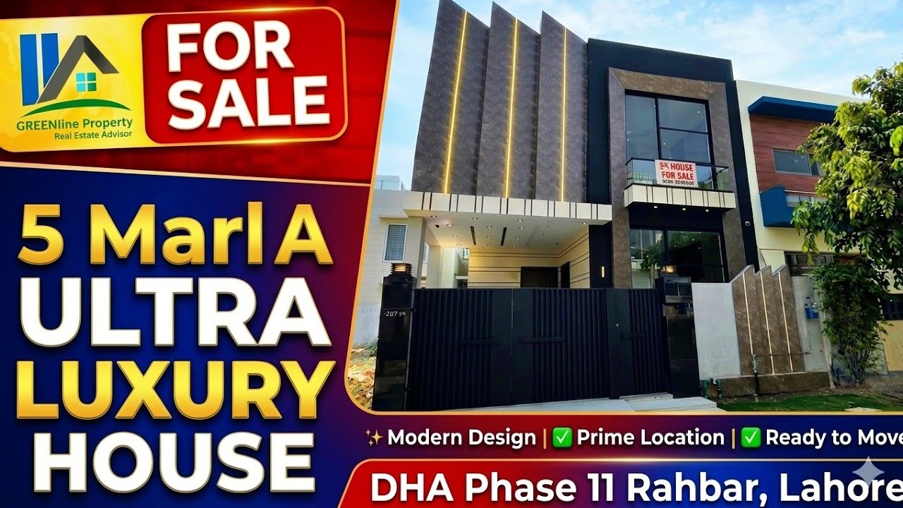 5 Marla Modern Style House For Sale in DHA Phase 11 Rahbar Lahore || GREENLine Property 