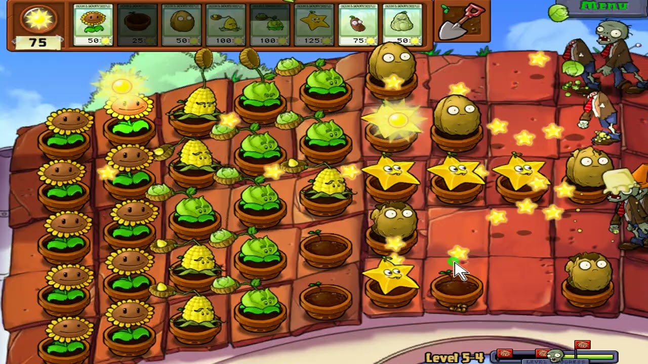 🍀Plants vs. Zombies_Level 5-4_Found A WATERING CAN