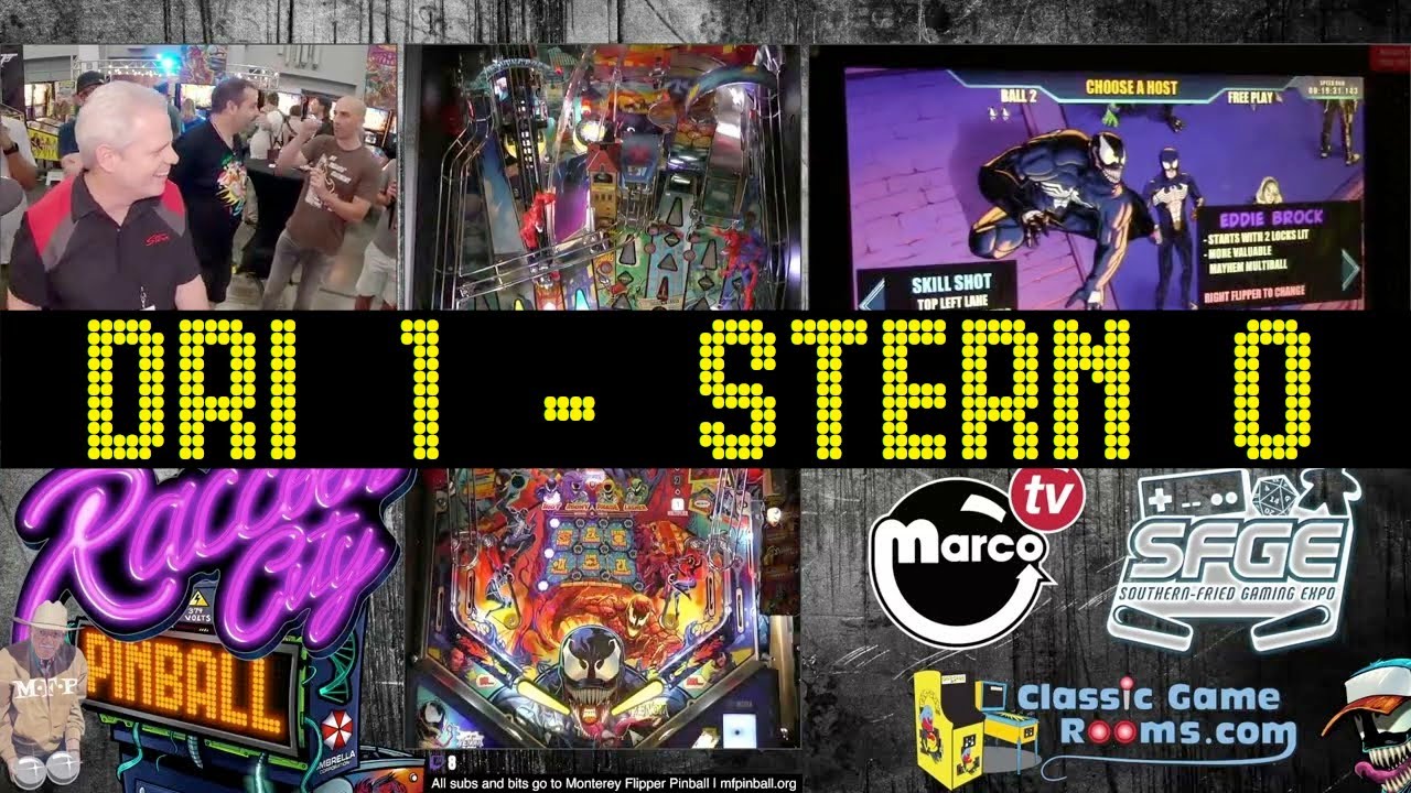 Stern Pinball Venom Premium: Beating the Stern crew on a close game. Streamed from SFGE.