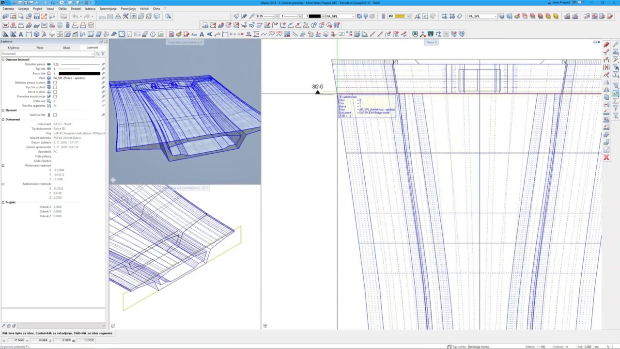 Allplan How to 050 - Get only one Mark # using Extrude / Sweep bars along path