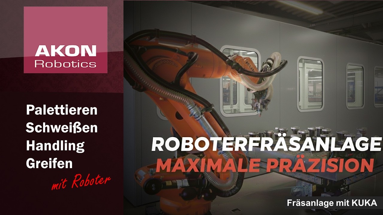 Automatisierte Fr&auml;sanlage mit KUKA Roboter | AKON Robotics