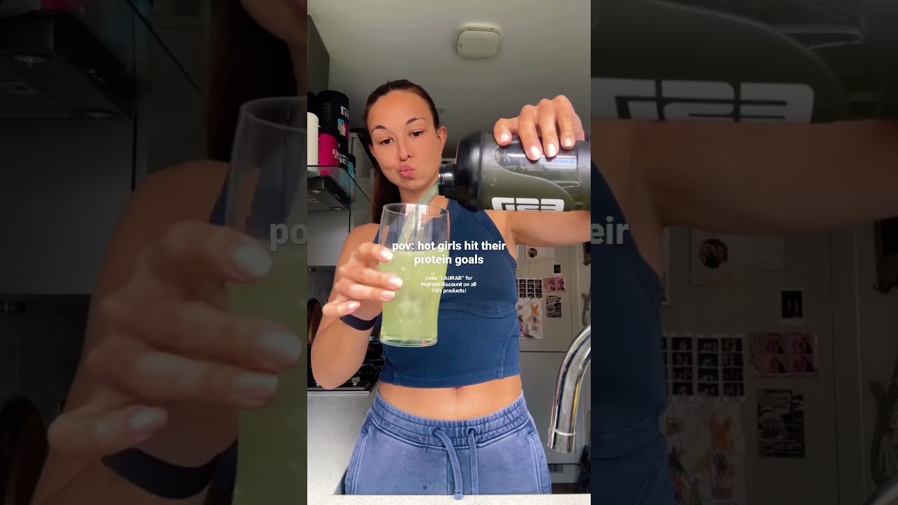 ESN ISO CLEAR for 26g of protein in your daily juice🥤 #gym #protein #gymgirl #esn #proteingoals