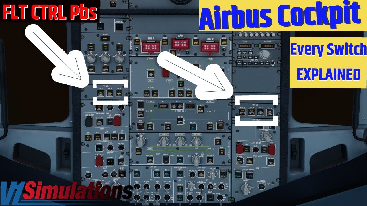 Airbus Cockpit Explained | FLT CTRL push buttons Explained | Episode 2