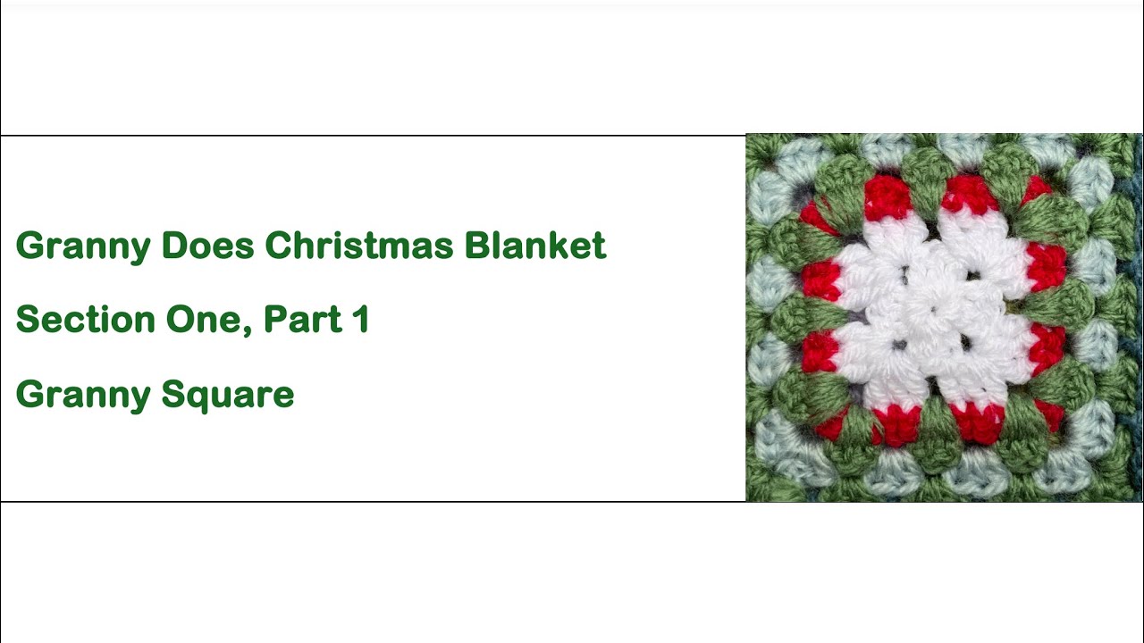 Continuing SECTION ONE, Part One - Red/Green Square PLEASE READ DESCRIPTION FOR A PATTERN ERROR