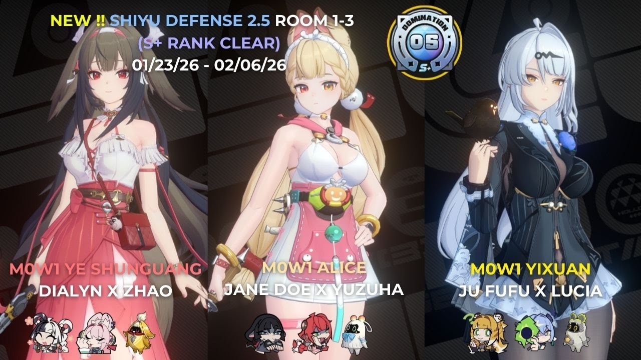 NEW Shiyu Defense Node 5 (S+ Rank) | M0W1 Ye Shunguang, M0W1 Alice & M0W1 Yixuan | ZZZero 2.5