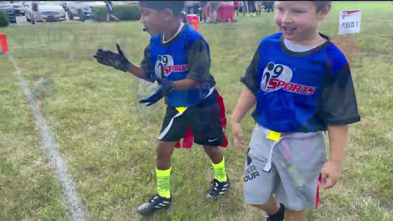 I9sports445: Fall Opening Day Pee Wee Flag football highlights! (4-6 year olds)