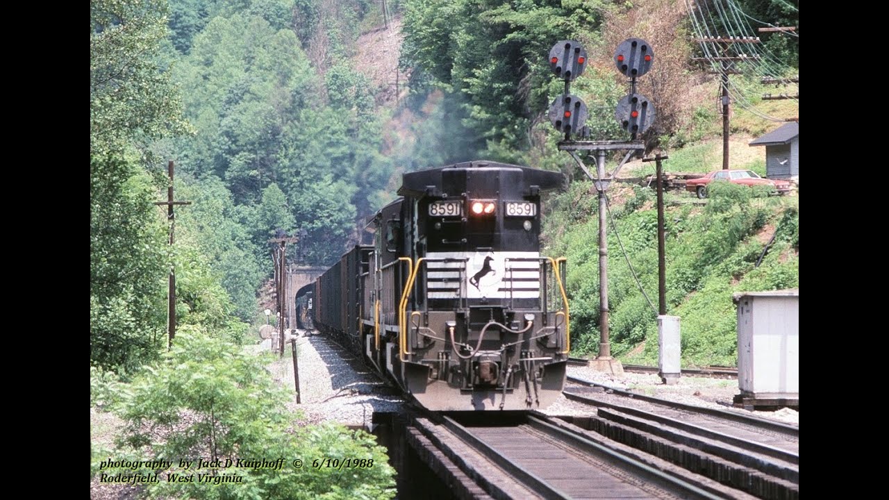 LONG-HOOD forward, cabooses,  & helpers on NS Virginian and Pocahontas Divisions 1988
