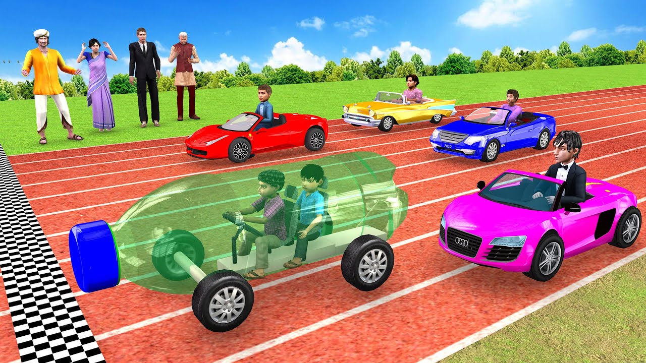 गरीब का प्लास्टिक बोतल कार दौड़ Plastic Bottle Car Race Comedy Video Hindi Kahaniya New Funny Comedy