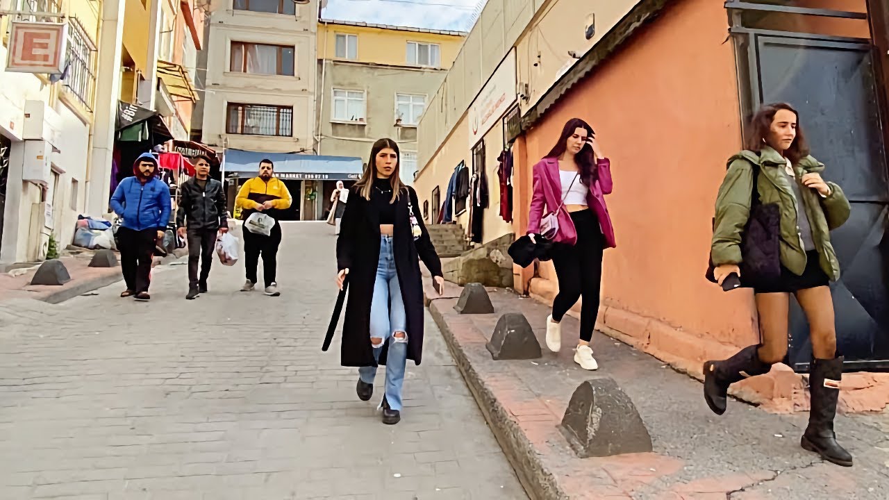 🇹🇷 Istanbul - Tarlabaşı. The Oldest Slum. Walking Tour. Taksim Square. Turkey. 4K 60FPS