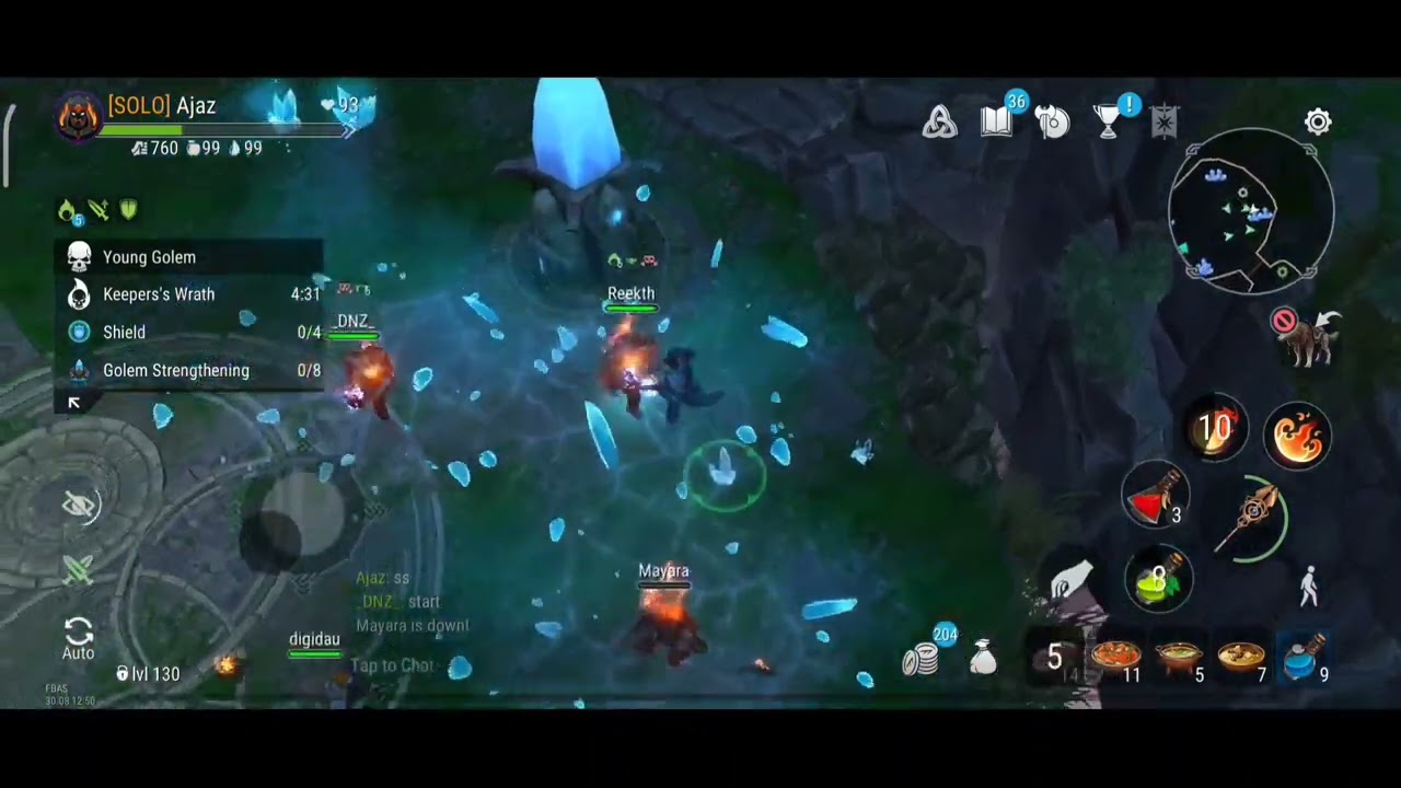 Easily Way To Defeat Young Golem | Frostborn: Action RPG #frostborn