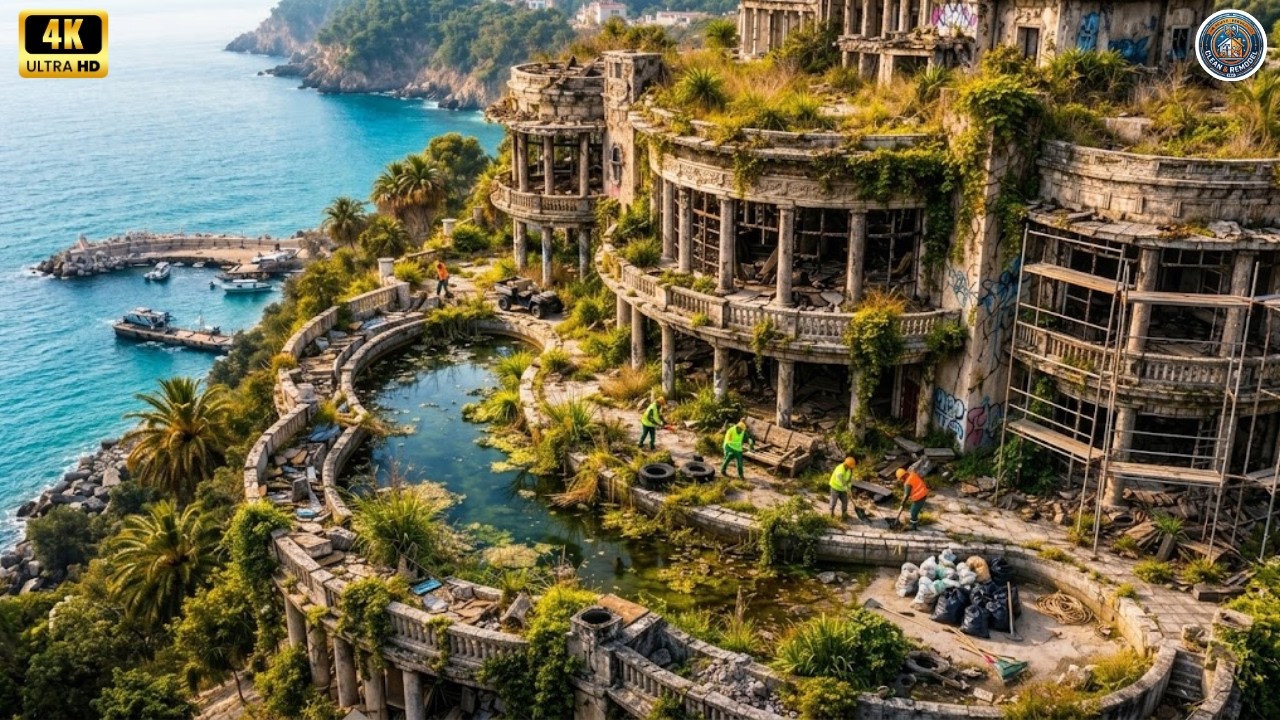 EPIC Abandoned Mansion Renovation: Luxury Coastal & Epoxy Floors