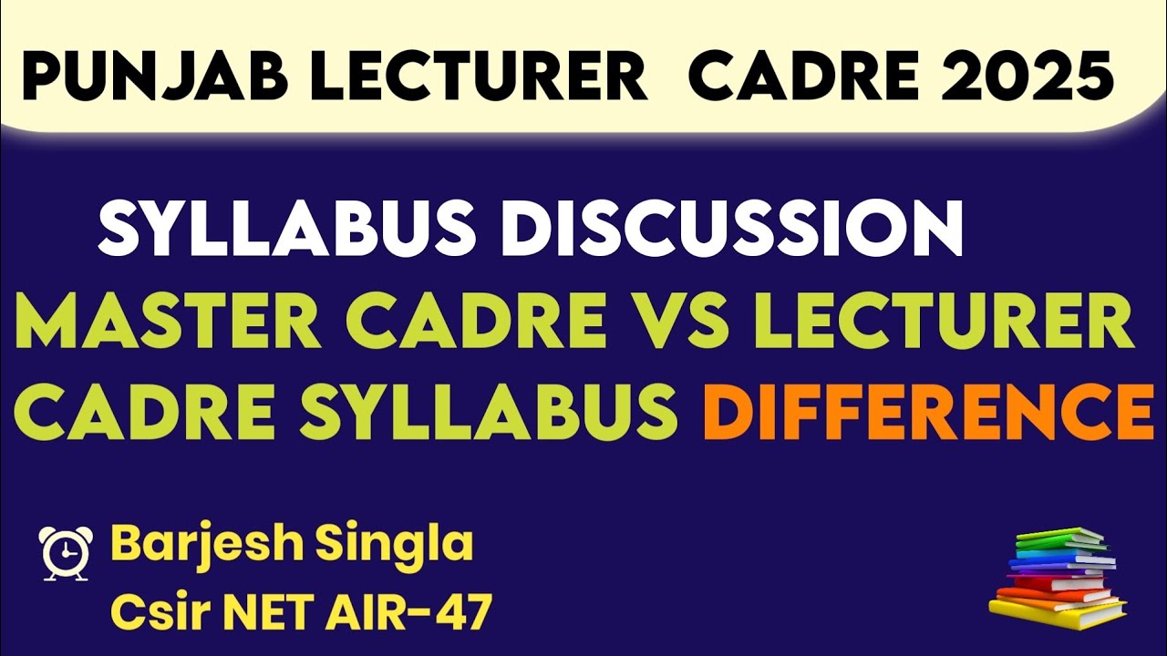 PUNJAB LECTURER CADRE CHEMISTRY SYLLABUS DISCUSSION