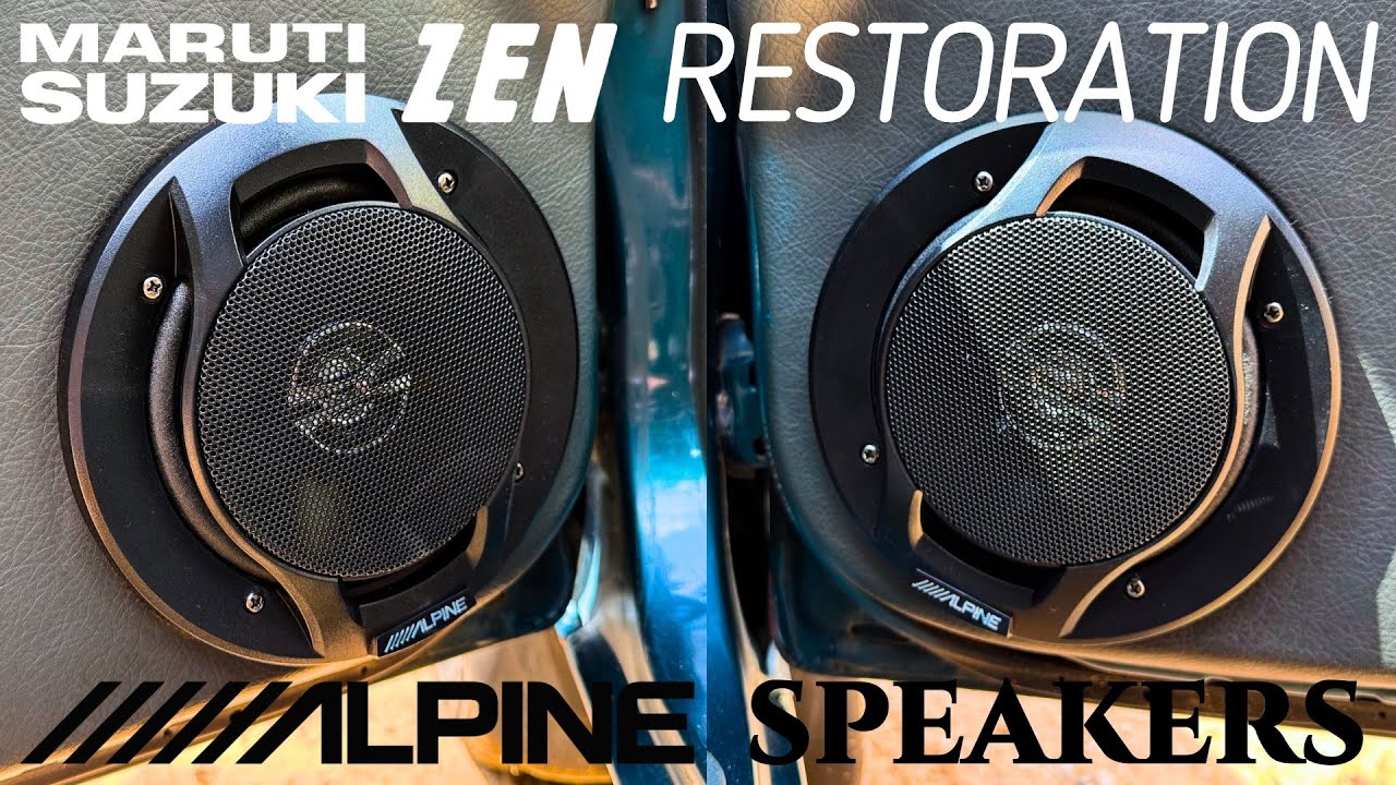 99 Maruti Zen Restoration - коаксиальные динамики Alpine SPJ-161C2
