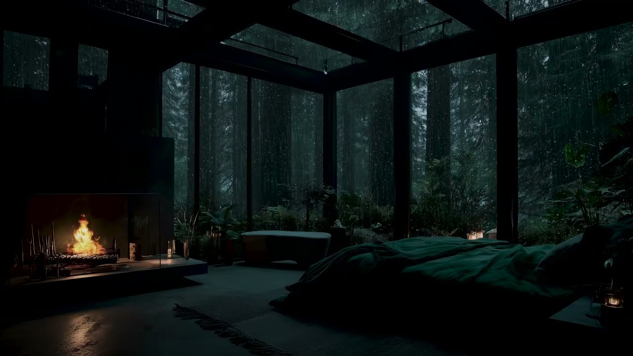 Peaceful Forest Rain Sounds 🌧 Deep Sleep Ambience for Stress Relief and Relaxation