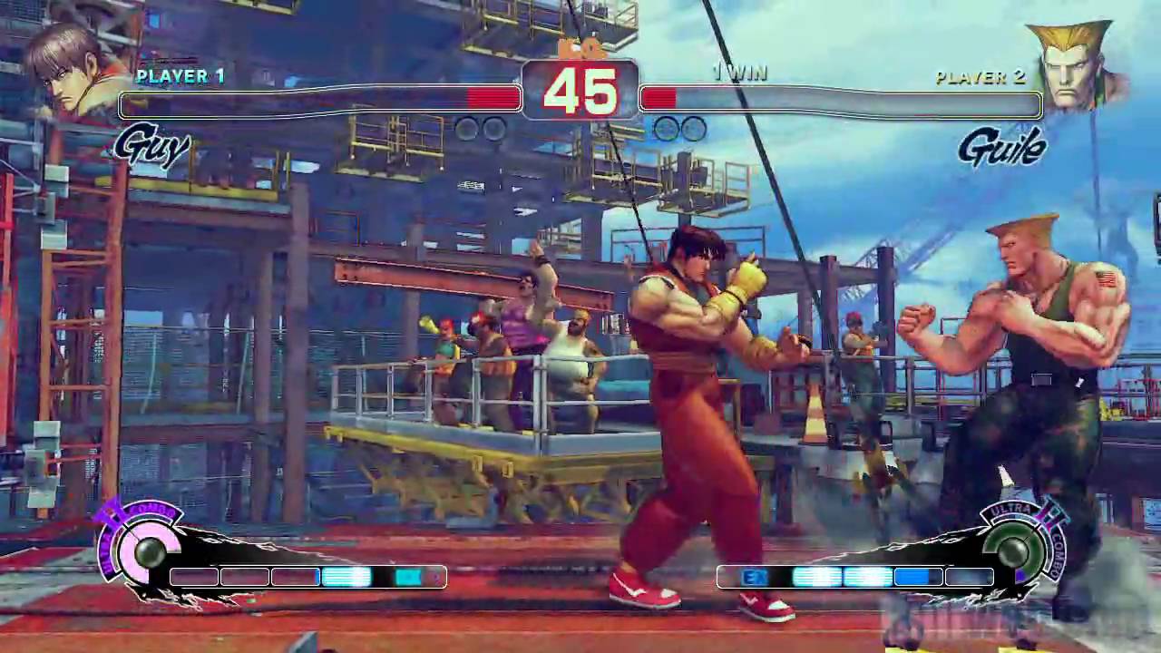 Super Street Fighter IV 'Guy vs Guile Gameplay' TRUE-HD QUALITY