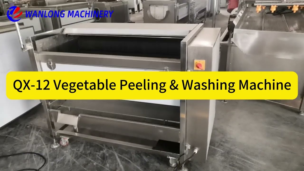 Industrial Fruit & Vegetable Brush and Sand Roller Washing Peeling Machine – Versatile & Efficient