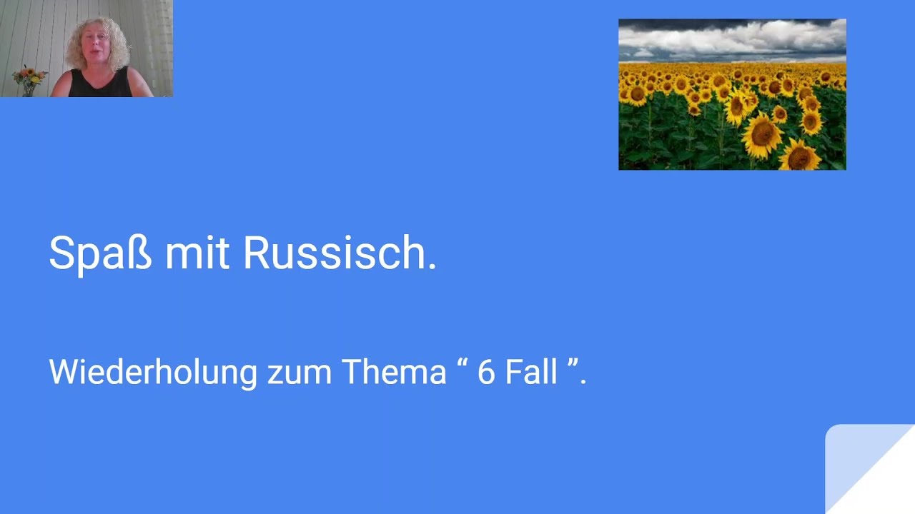 Spaß mit Russisch. Wiederholung zum Thema 