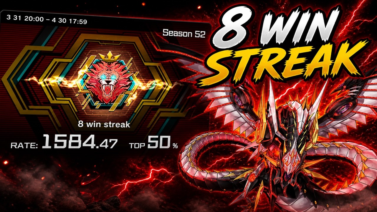 8 Win Streak with Cyber Dragon | Master Duel Ranked Gameplay