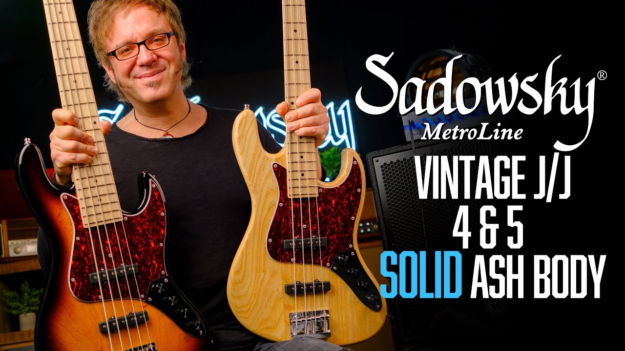 NEW! SADOWSKY MetroLine SOLIDBODY 21-Fret Vintage J/J Bass 4 & 5 | Demo w. Lars Lehmann