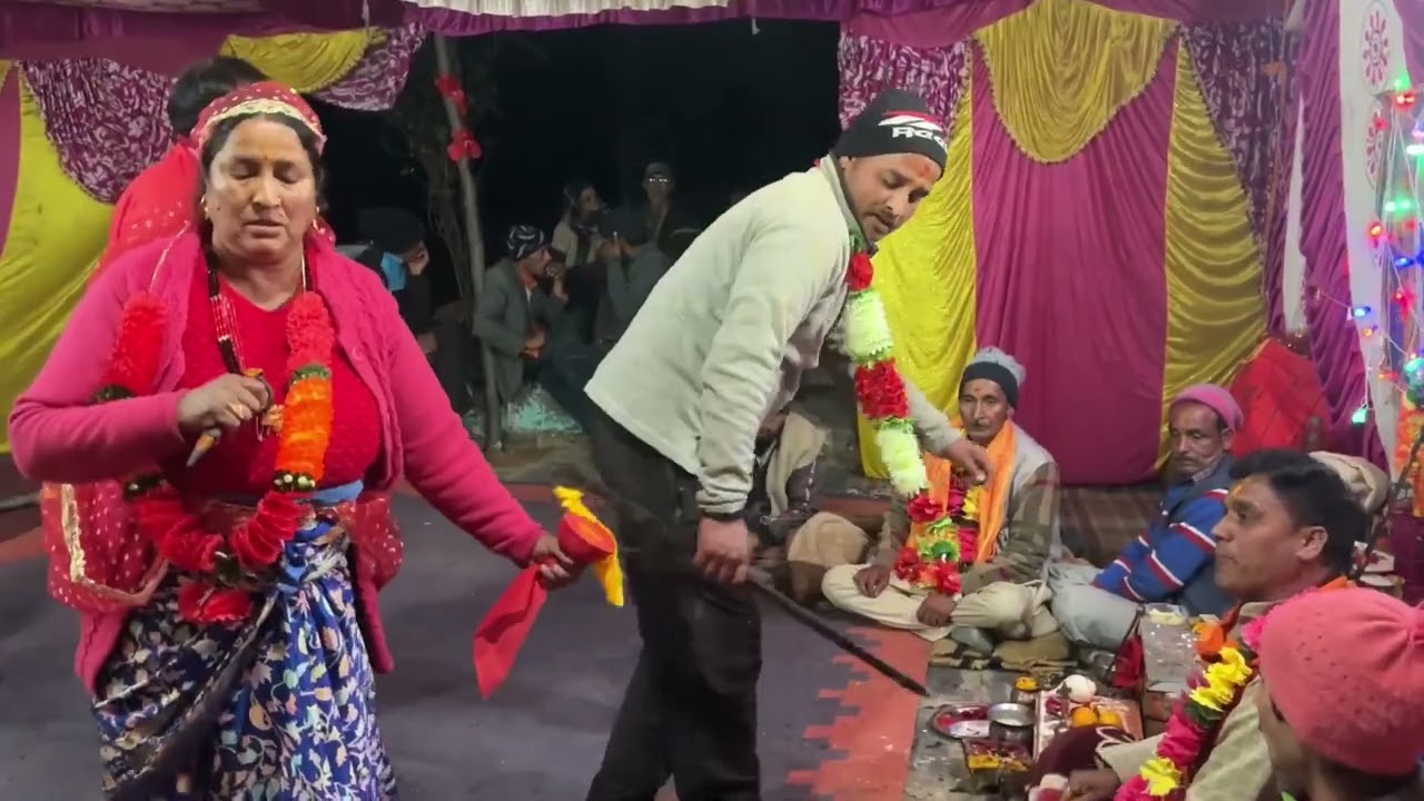 भैरव देवता,कलुआ देवता व गढदेवी नृत्य गुरु रणजीत सिंह तिन्दोरी जी द्वारा