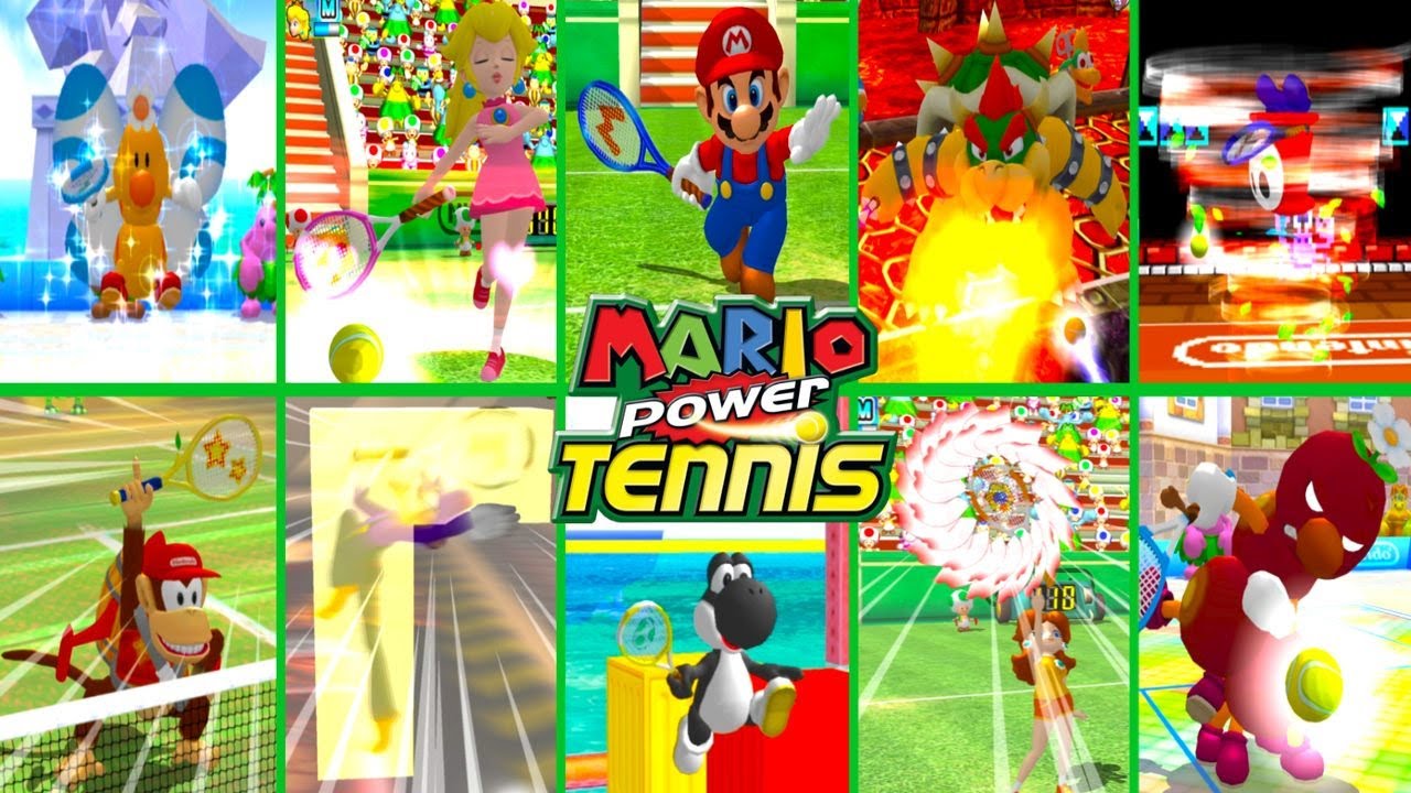 Mario Power Tennis All Character's Super Shots