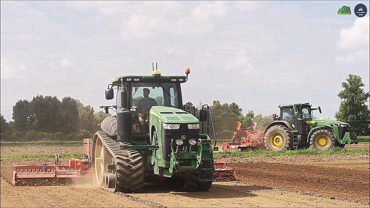 JD - 8R 340 & 8360RT + Maschio TORO 7m - Team Garavelli - Big harrowing 2024