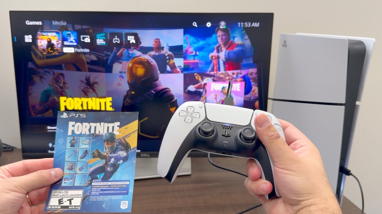 Первая настройка моей PS5 Slim с игрой Fortnite.