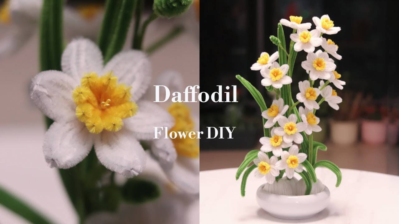 How to Make Daffodil Flower with Pipe Cleaners | DIY Flower Tutorial Part 1