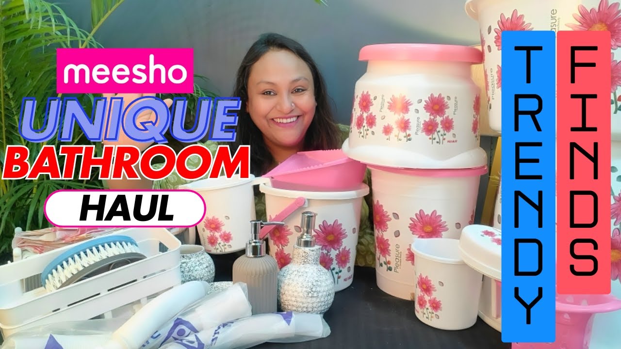 Meesho Useful Trending Unique Bathroom Products Haul | Bathroom Item Live Unboxing | Bathroom Haul