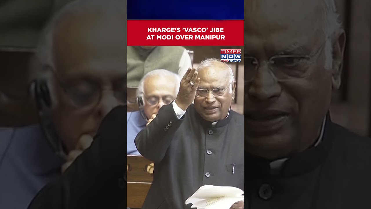 Raising Manipur In Parliament, Congress Chief Kharge's 'Vasco Da Gama' Jibe At PM Modi #shorts