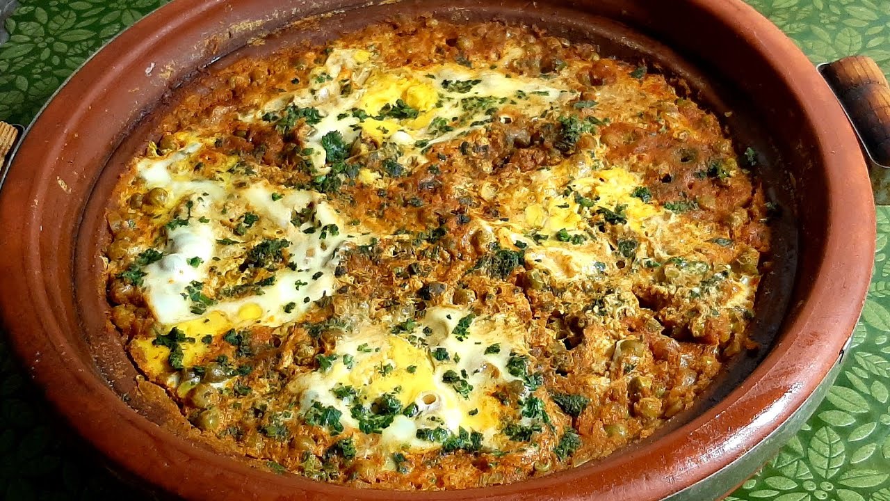 طاجين جلبانة بالبيض🥚ومطيشة🍅بطريقة بسيطة👍والمذاق متشبعوش منو😋