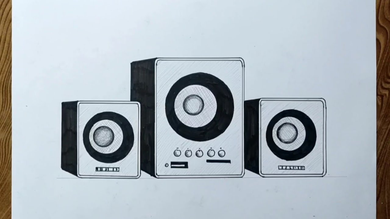 Speaker drawing easily/How to draw speaker easy steps for beginners