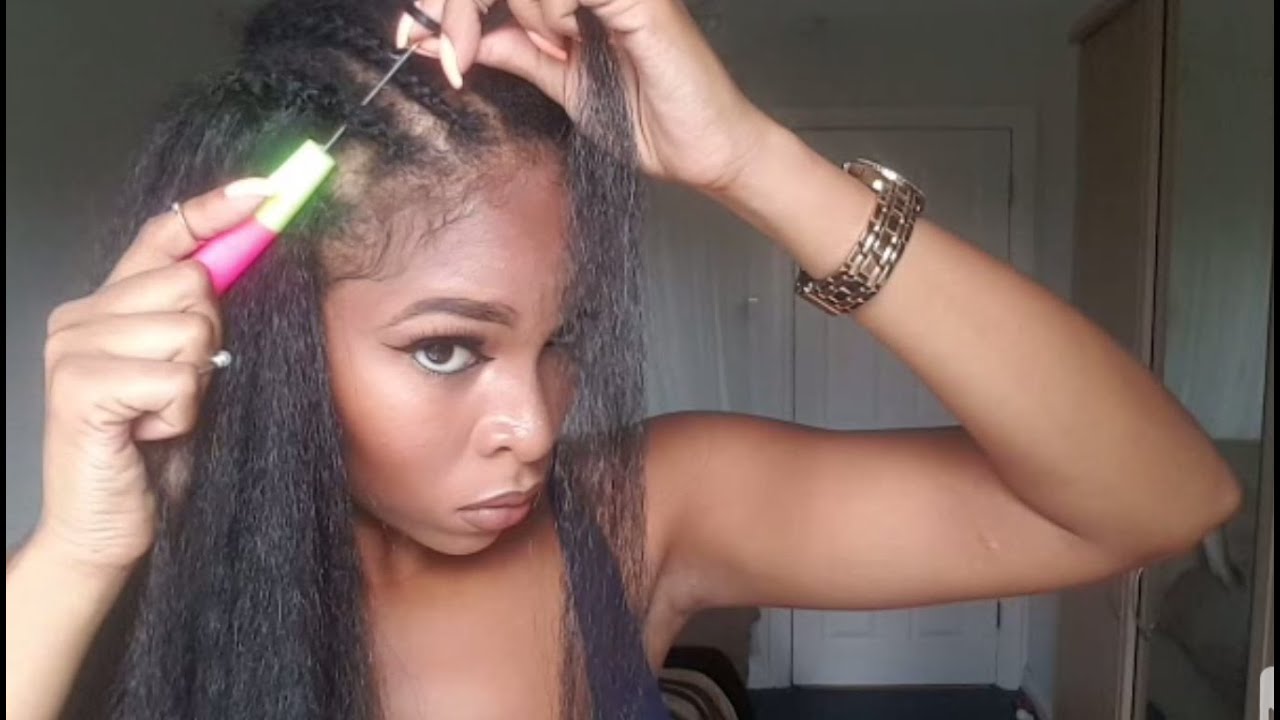 Crochet braid tutorial using Kanekalon hair