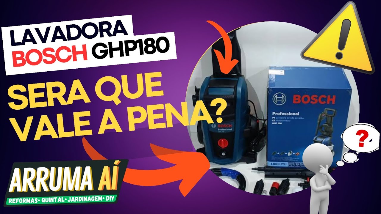 UNBOXING e TESTE da Lavadora de Alta Pressão Bosch GHP 180 – Será que Vale a Pena?