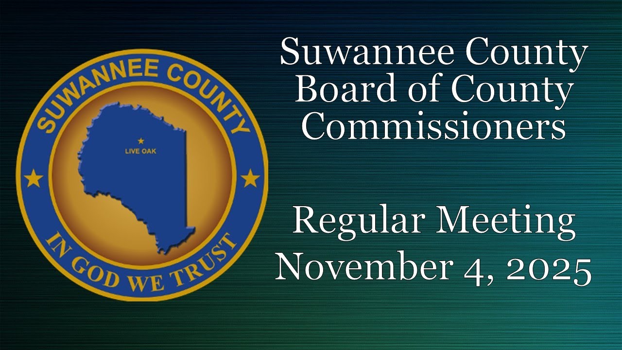 November 4, 2025 Suwannee County Board of County Commissioners Regular Meeting