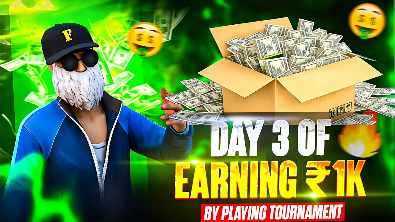 🌅Day 3 Of Earning ₹1000 By Playing Tournament 🔥| Ultimate 10 Rupees Challenge - Day #snomyff @aktu01