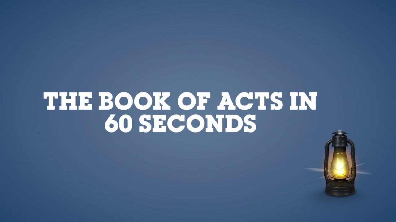 Dr. Albert Mohler summarises the book of Acts in 60 seconds