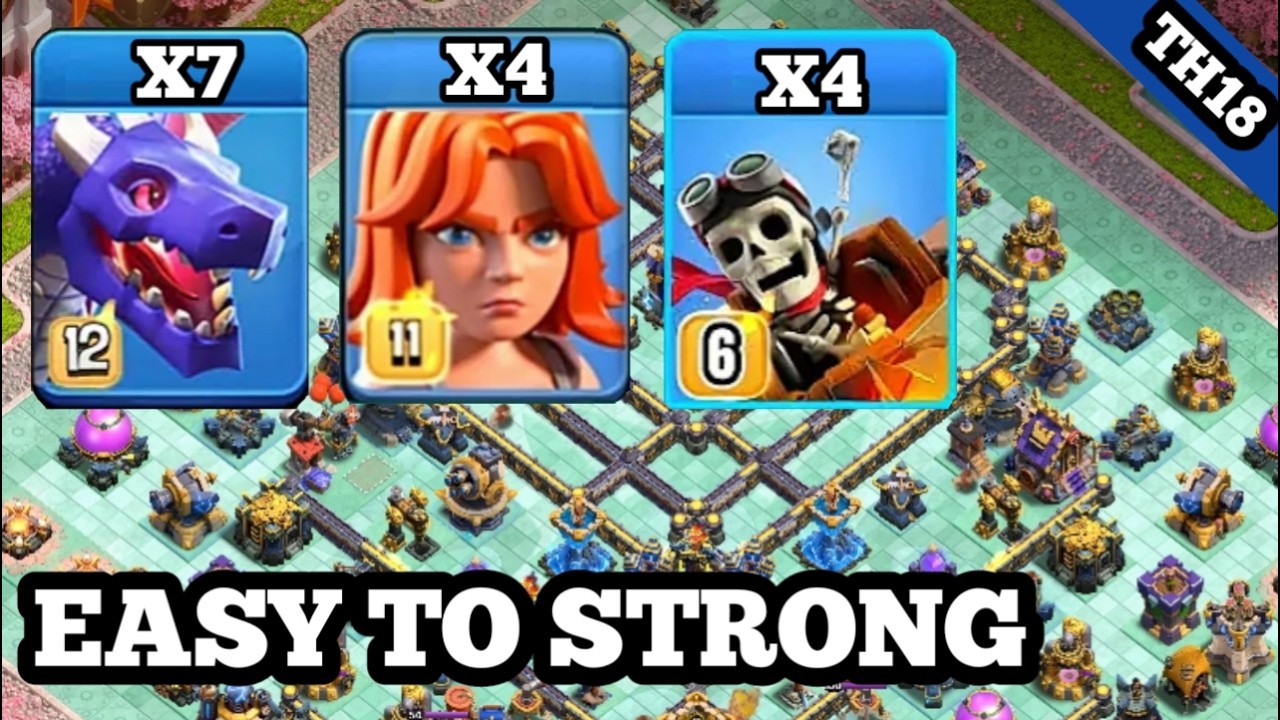Th18 dragon valkyrie dragon rider attack I best th18 attack strategy coc
