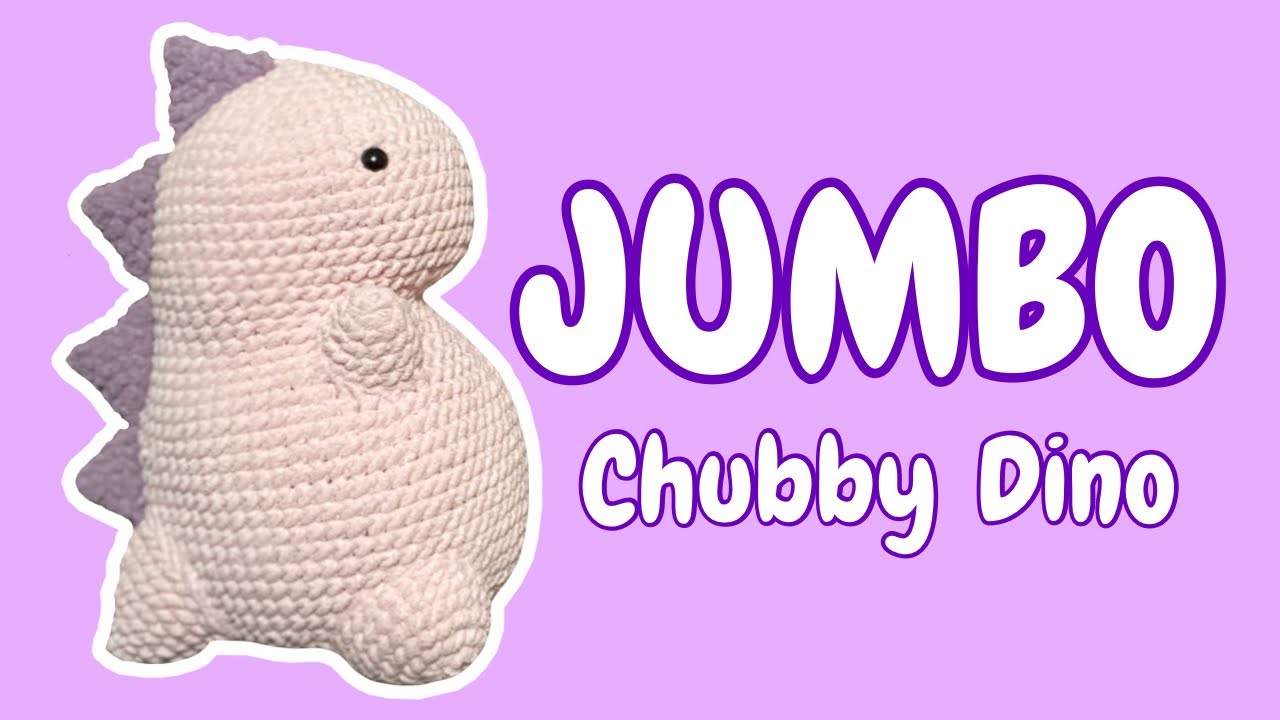 GIANT Chubby Dino TUTORIAL | Crochet Amigurumi Tutorial | Crochet Plushie Pattern | Step by Step